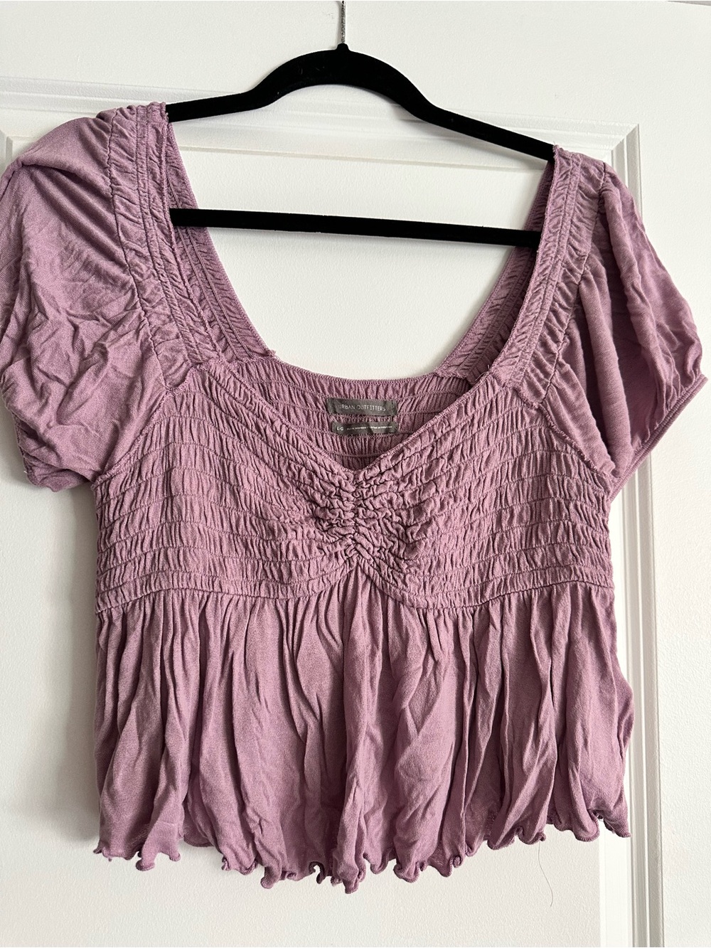 Urban Outfitters Lavender Baby Doll Blouse, Size L